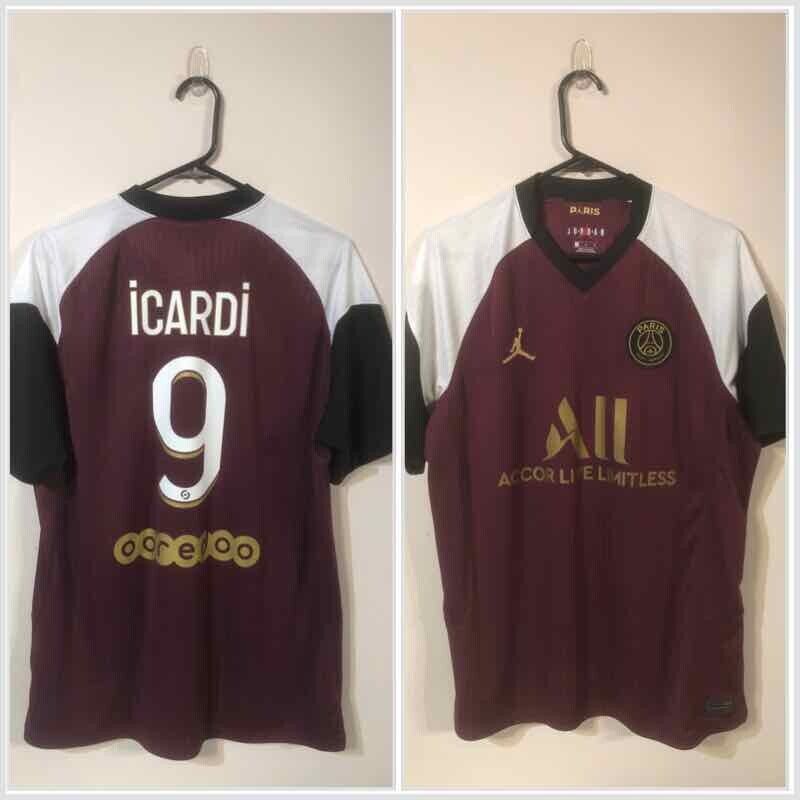 Icardi #9 Paris St Germain 2020/21 Large 3rd Football Shirt Very Good Condition