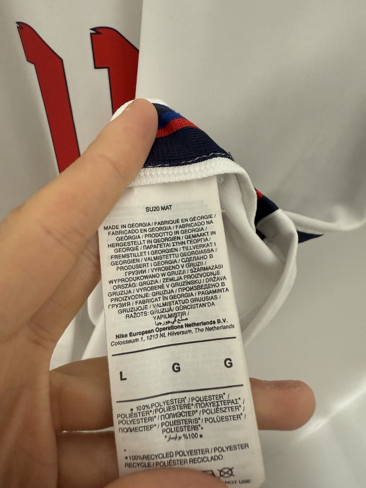 England Rashford #11 2020 Large Home Shirt Excellent Condition CD0697-100