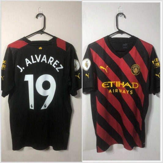 J. Alvarez #19 Manchester City 2022/23 Large Away Shirt Excellent Condition