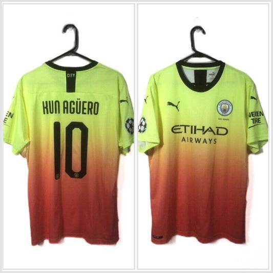 Kun Aguero Manchester City 2019 20 Xl CL 3rd Excellent Condition 755594 03