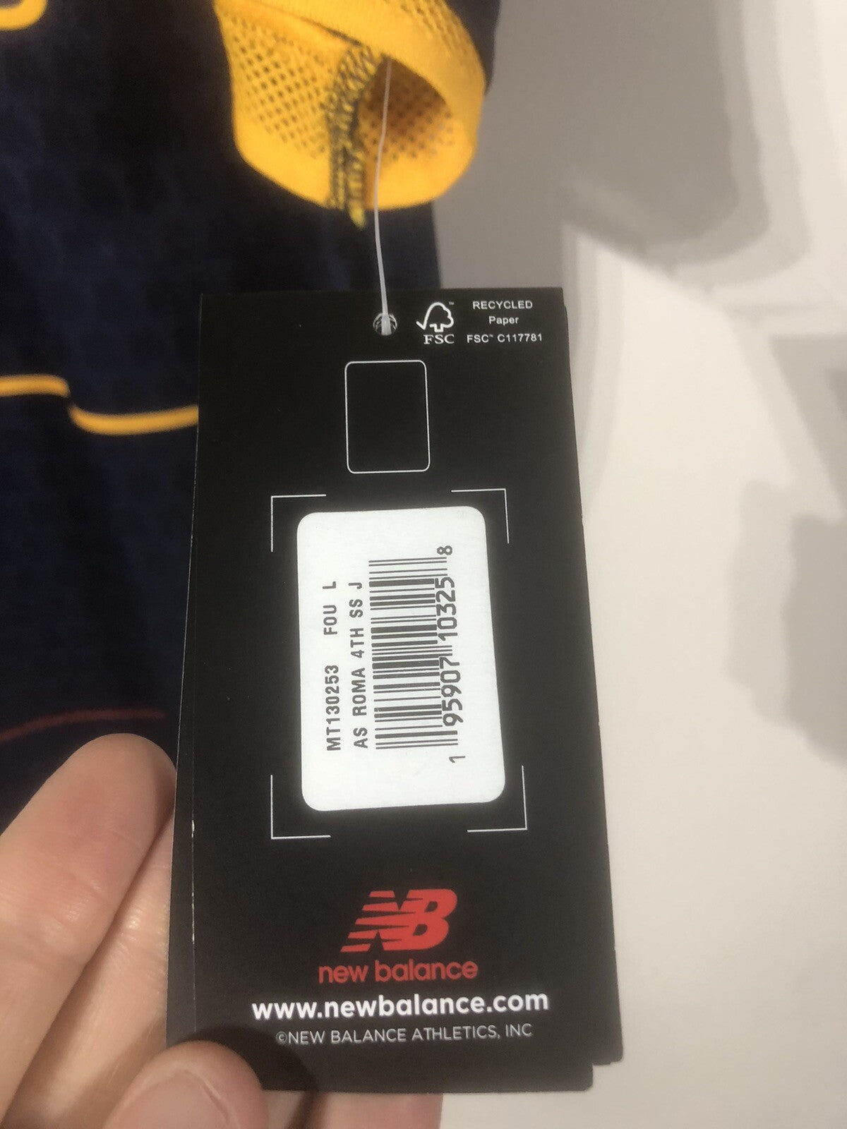 AS Roma Zaniolo #22 2021/22 Large 4th Shirt New Balance BNWT MT130253
