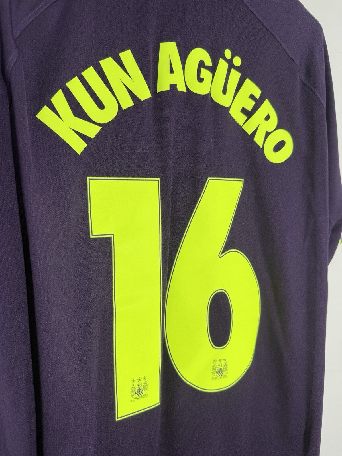 Manchester City Kun Aguero #16 2014/15 XL 3rd Excellent Condition 631208-547