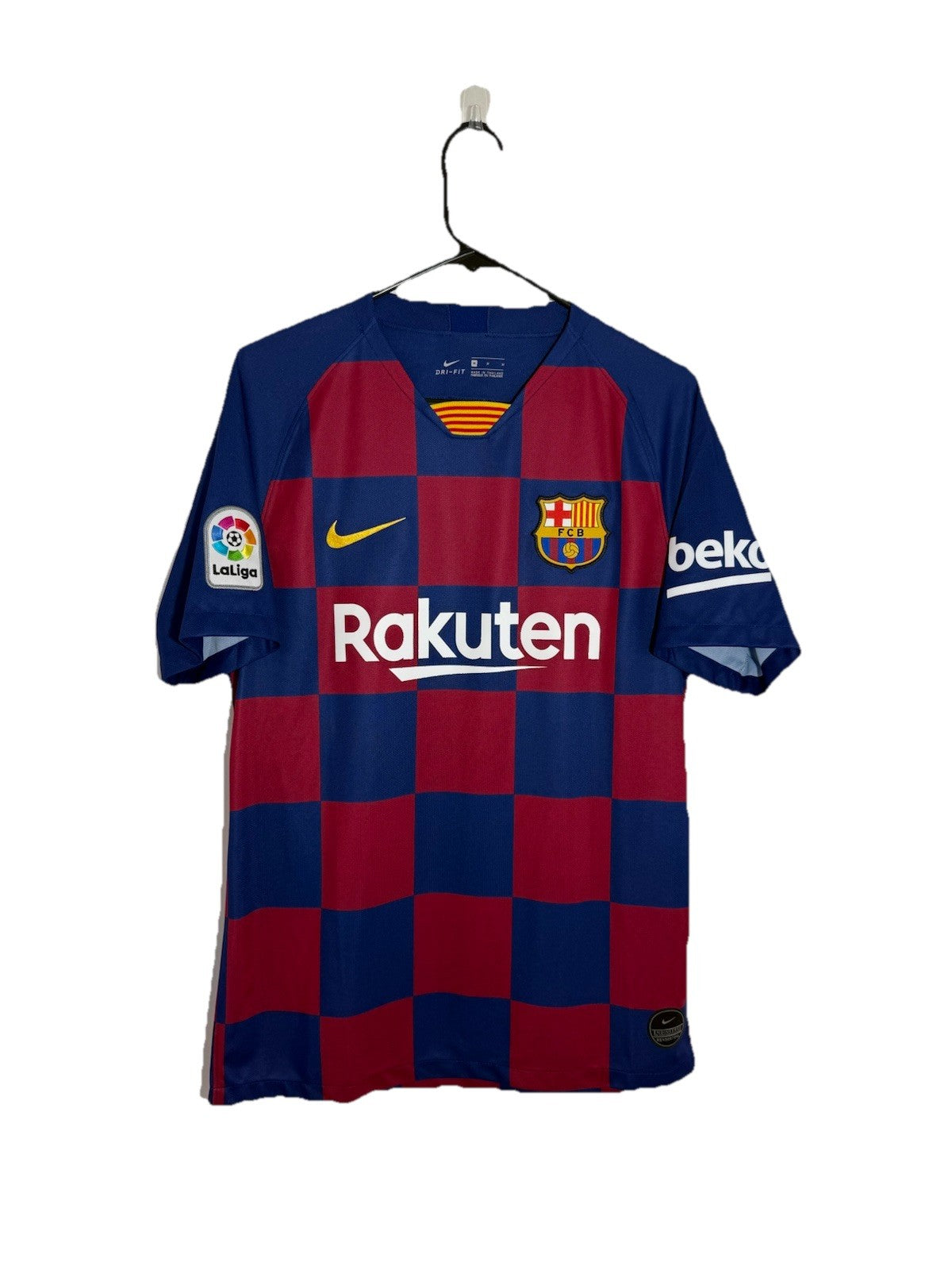 Barcelona Suarez #9 2019/20 Medium Home Shirt Excellent Condition AJ5532-456