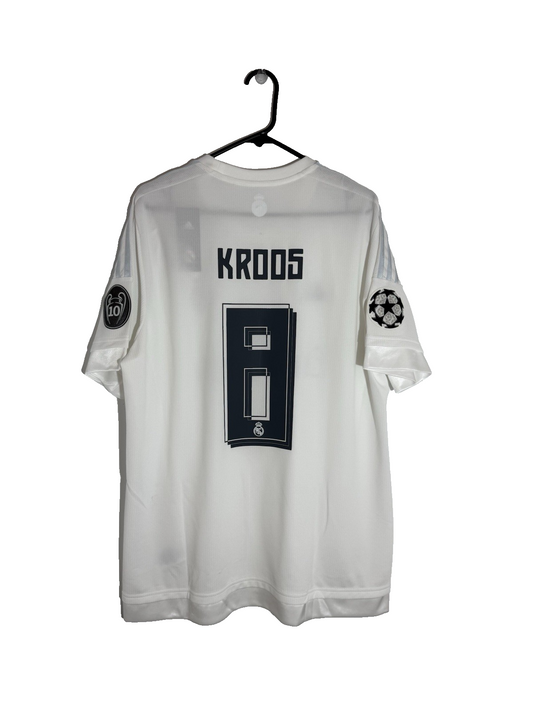 Real Madrid Kroos #8 2015/16 XL Champions League Home Shirt BNWT S12614