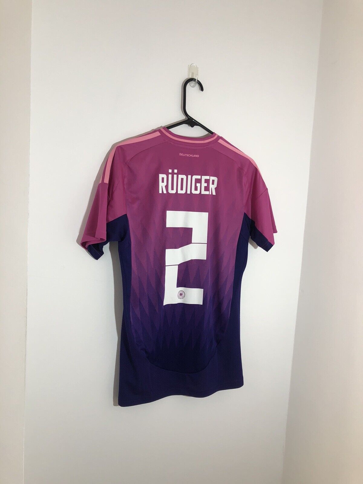 Rudiger 2 Germany Euro 2024 Small Away Shirt Adidias Ip8158