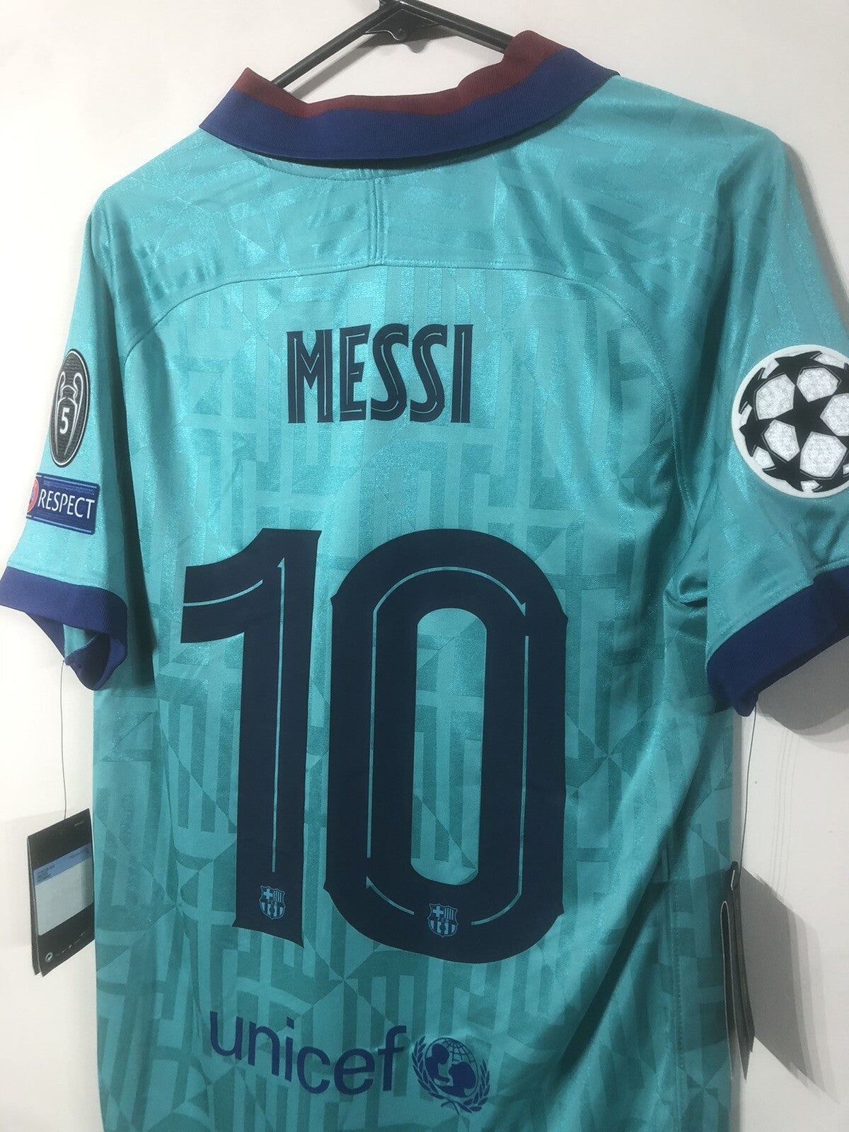 Barcelona Messi #10 2019/20 3rd Medium Champions League Shirt BNWT AT0029-310