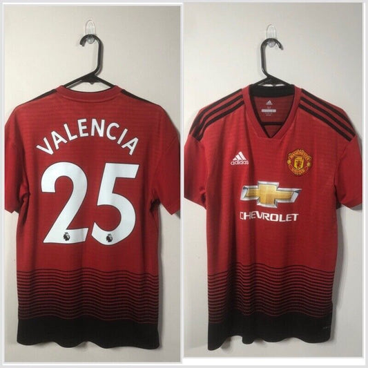 Valencia #25 Manchester United Medium 2018/19 Home Excellent Condition CG0040