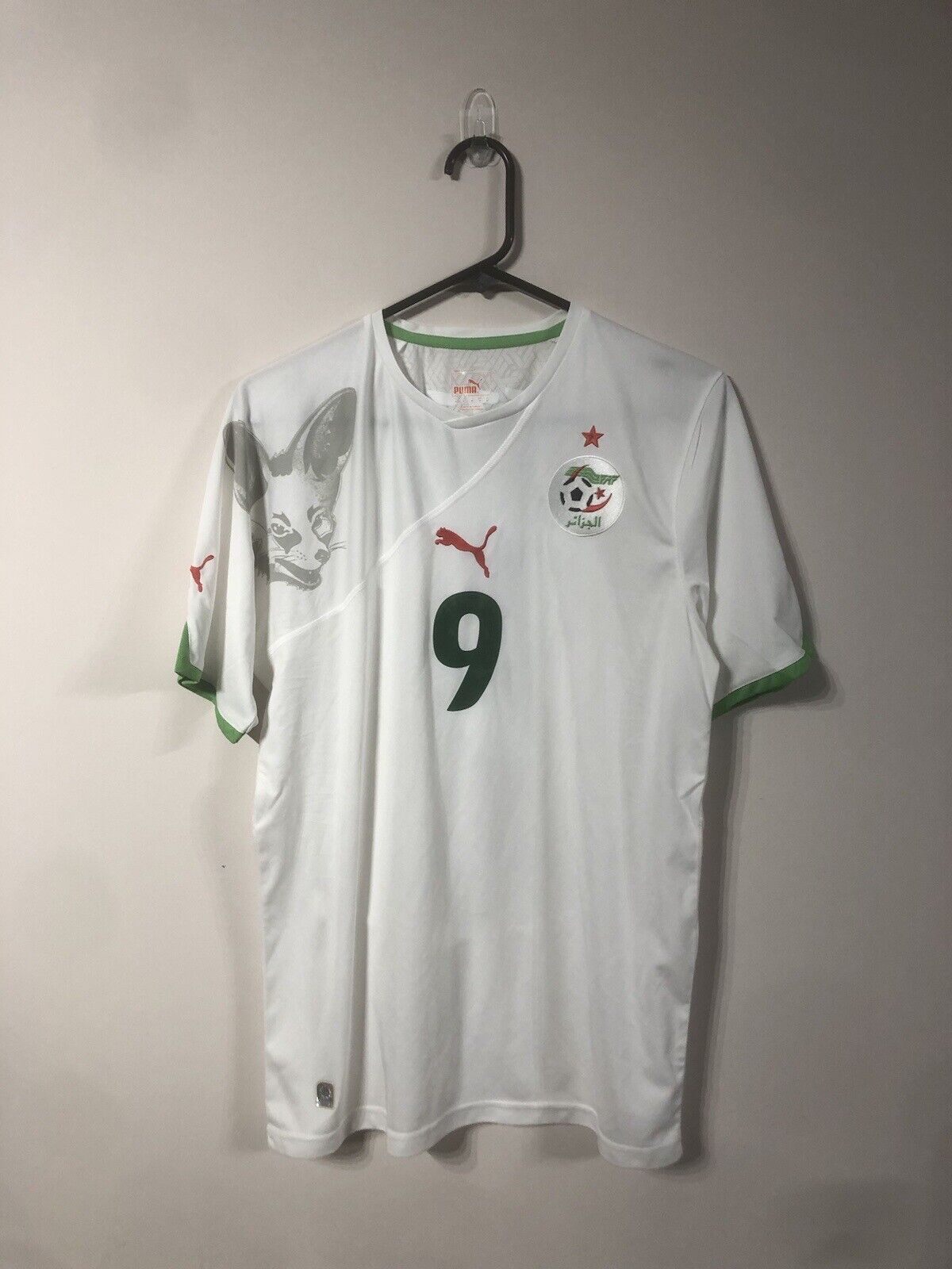Ghezzal #9 Algeria WC 2010 Medium Home Shirt Puma Excellent Condition