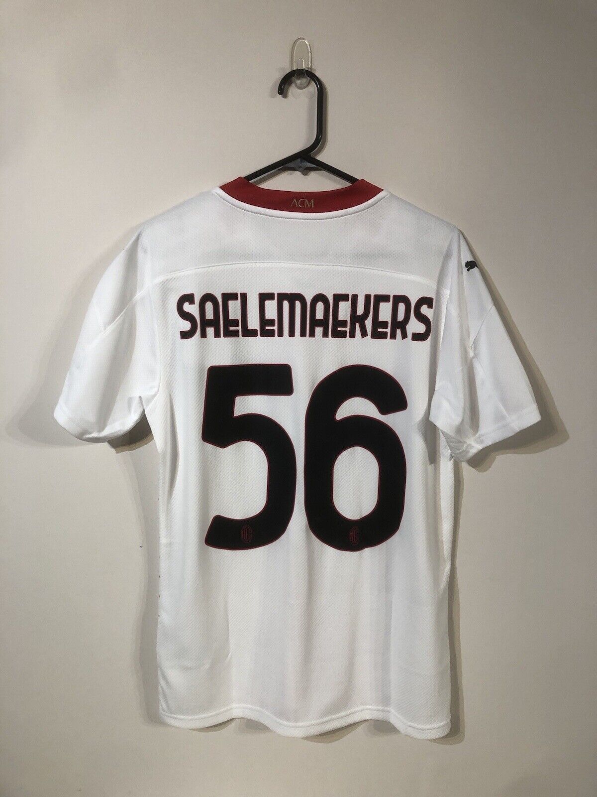 Saelemaekers #56 AC Milan Medium 2020/21 Away Football Shirt Puma BNWT
