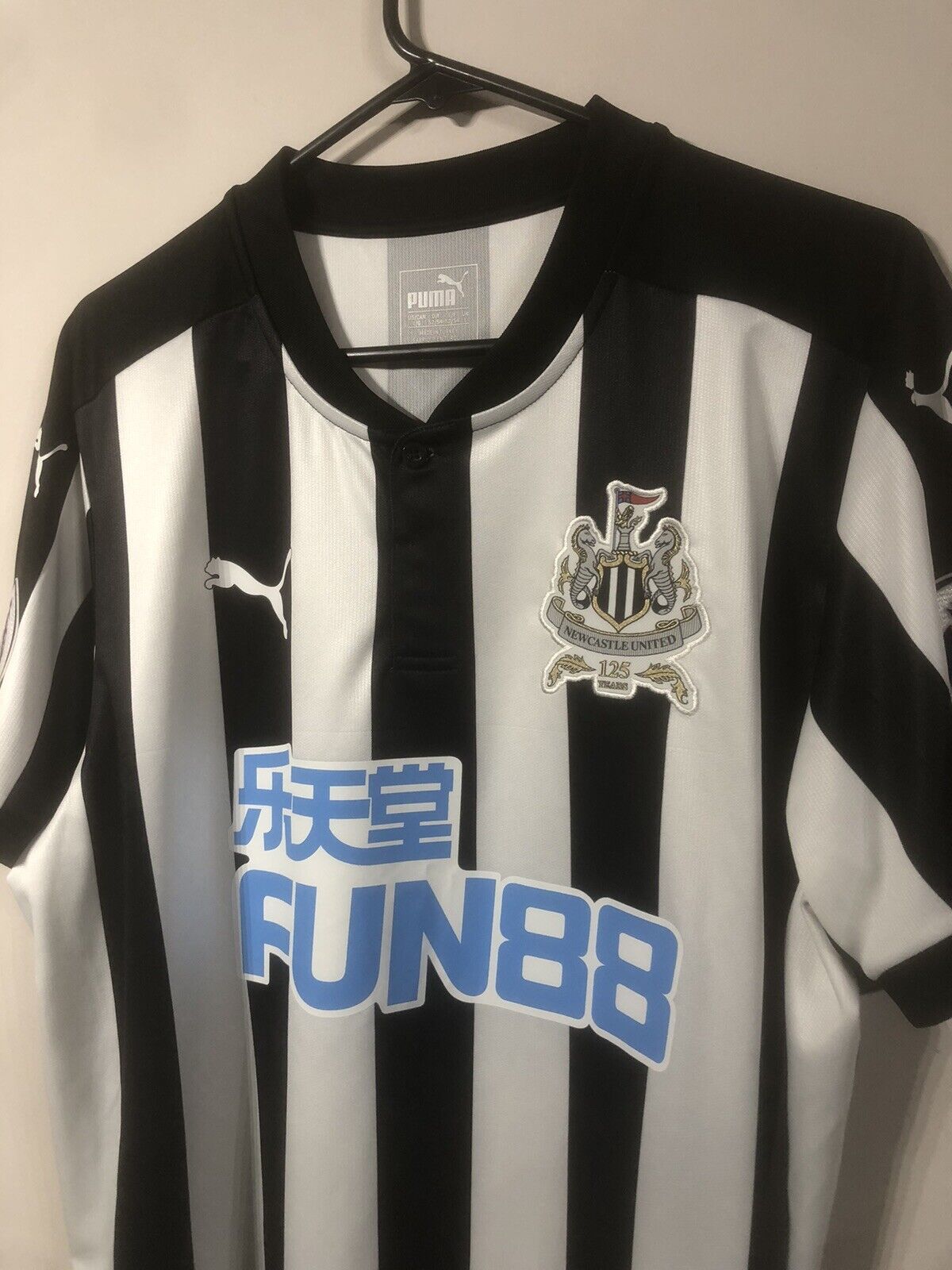Gayle 9 Newcastle United Home Large 2017 18 Shirt Excellent Condition 751271