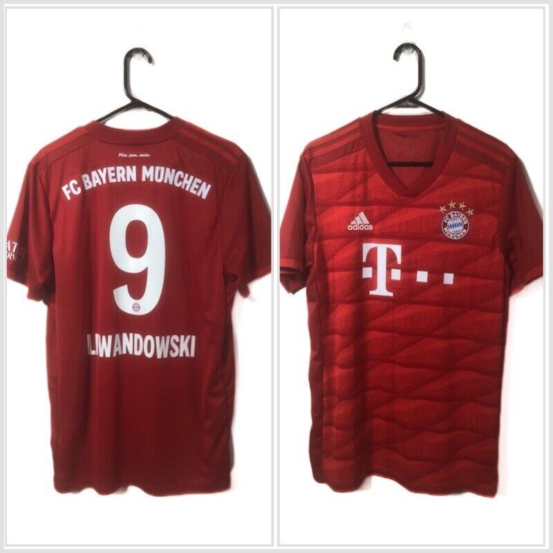 Lewandowski 9 Bayern Munich 2019 20 Large Home Shirt Excellent Condition Dw7410