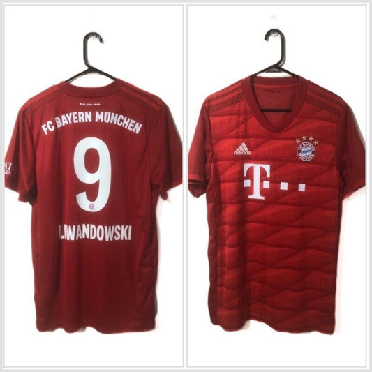 Lewandowski 9 Bayern Munich 2019 20 Large Home Shirt Excellent Condition Dw7410