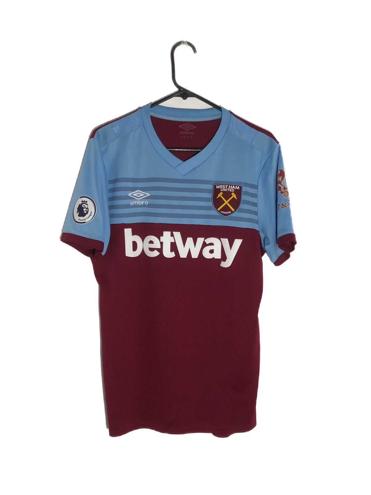 West Ham United Noble #16 2019/20 Medium Home Shirt Umbro Excellent Condition