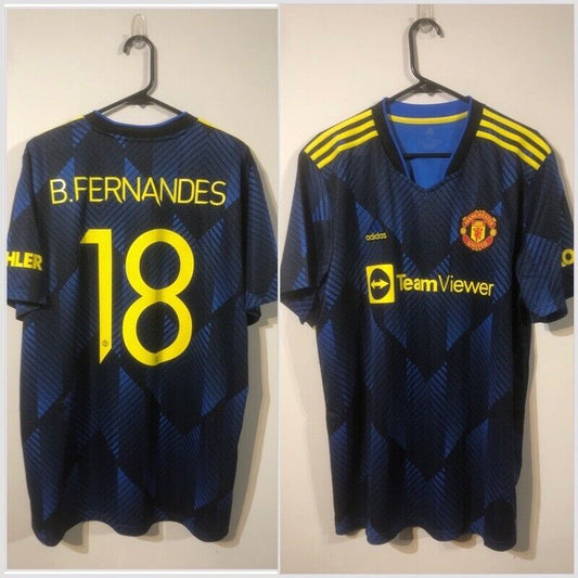 B. Fernandes #18 Manchester United X-Large 2021/22 3rd Shirt BNWT