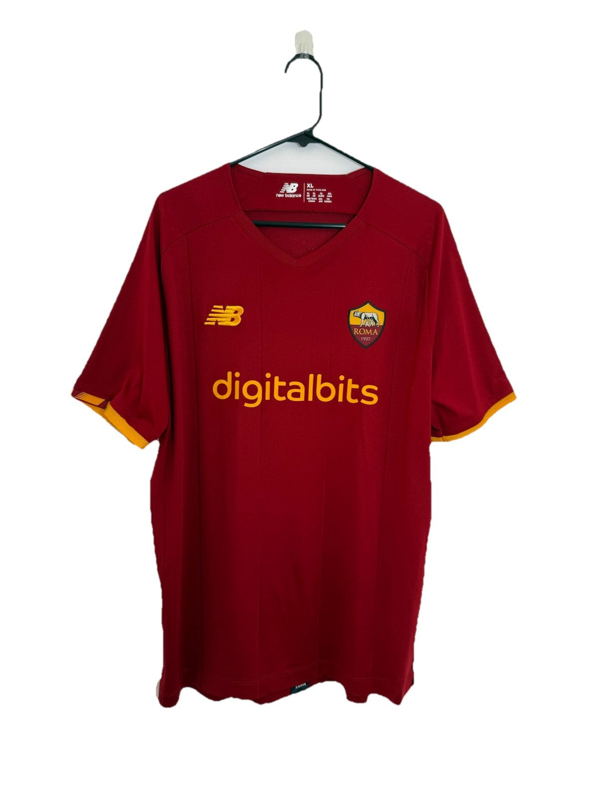 AS Roma Smalling #6 2021/22 XL Home Shirt New Balance Excellent Condition