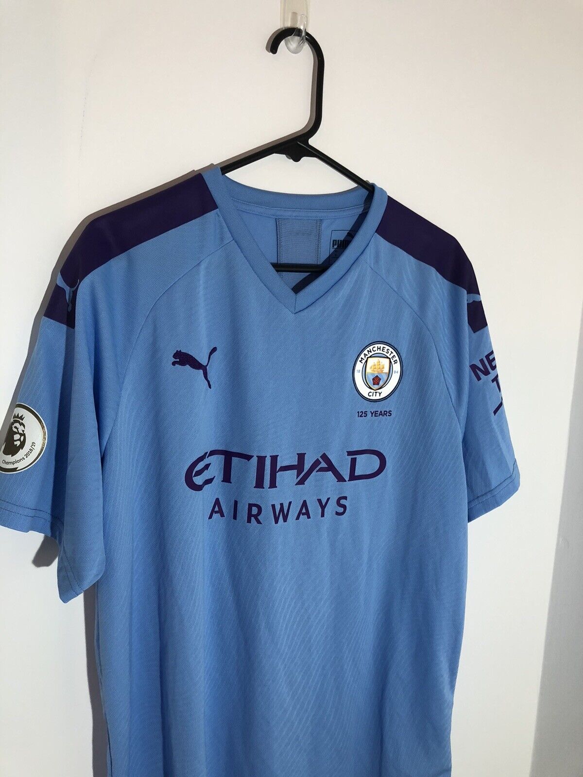 Silva 21 Manchester City 2019 20 Xl Home Shirt Excellent Condition 755586 01