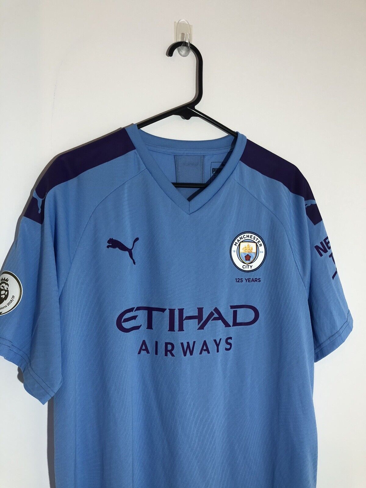 Silva 21 Manchester City 2019 20 Xl Home Shirt Excellent Condition 755586 01