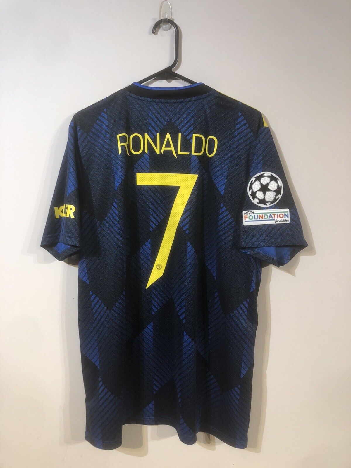 Ronaldo #7 Manchester United X-Large 2021/22 CL 3rd Shirt BNWT
