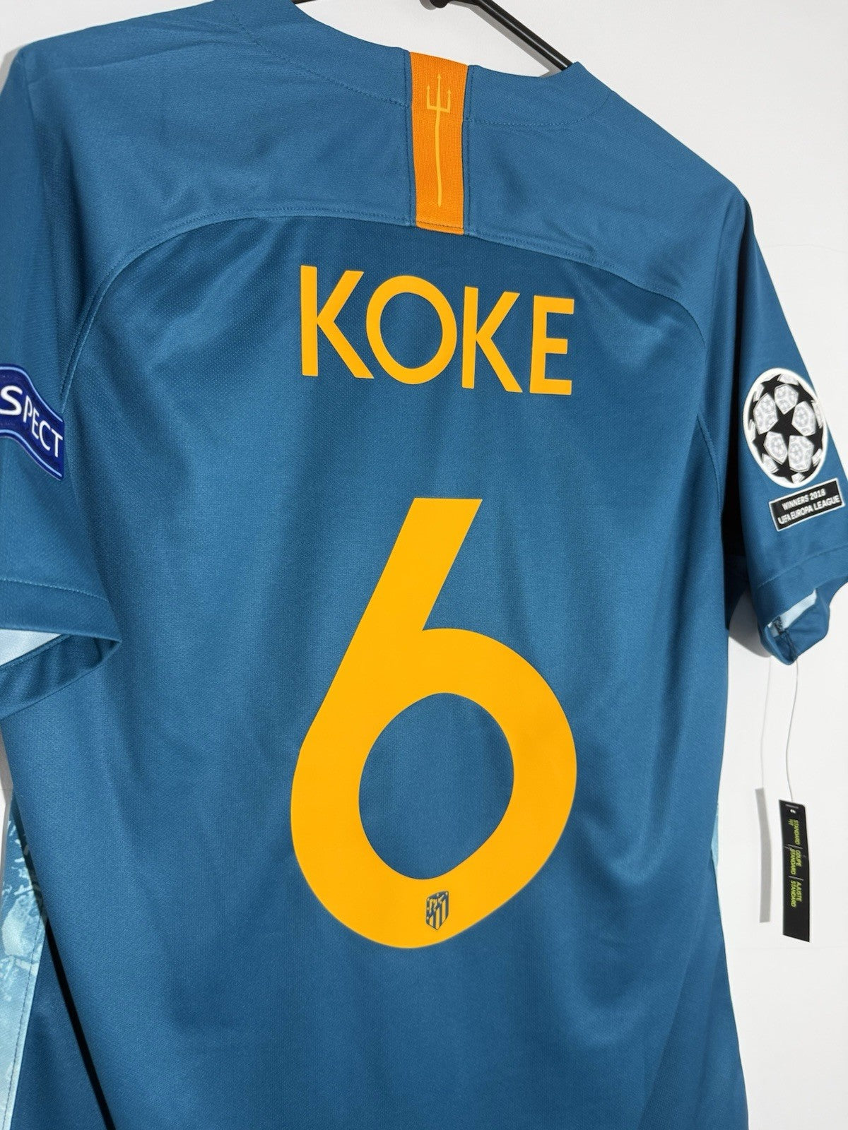 Atletico Madrid Koke #6 2018/19 Medium CL 3rd Shirt BNWT 918983-302