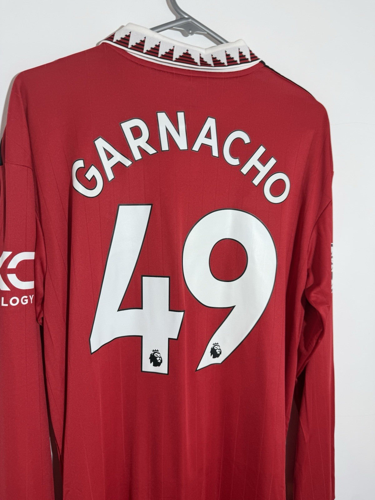 Manchester United Garnacho #49 2022/23 Large L/S Home Shirt BNWT H64044