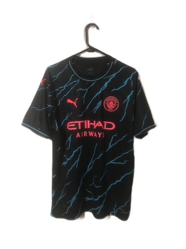Haaland 9 Manchester City 2023 24 Large 3rd Shirt Excellent Condition 770460 03