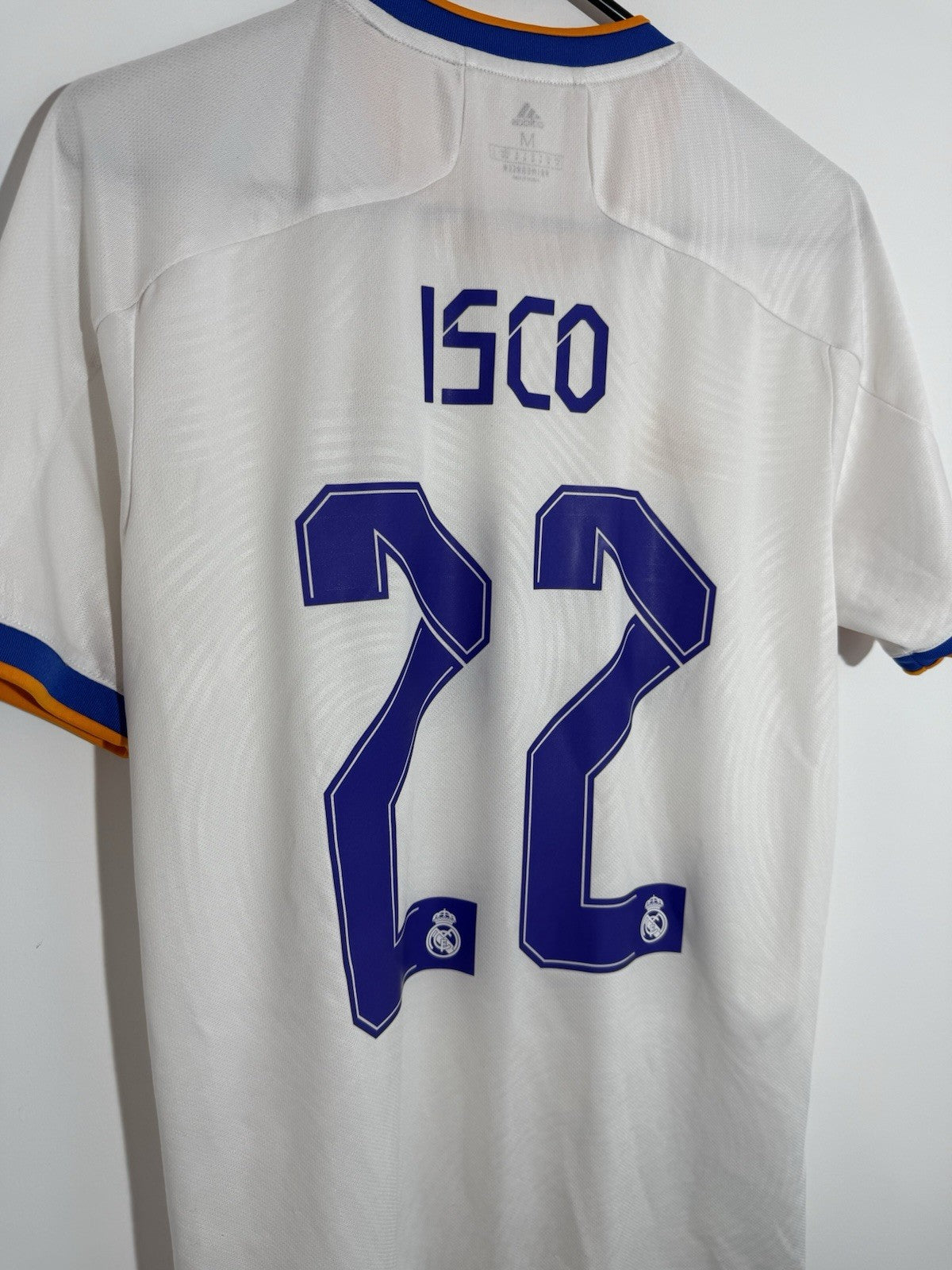 Real Madrid Isco #22 2021/22 Medium Home Shirt Adidas Excellent Condition GQ1359