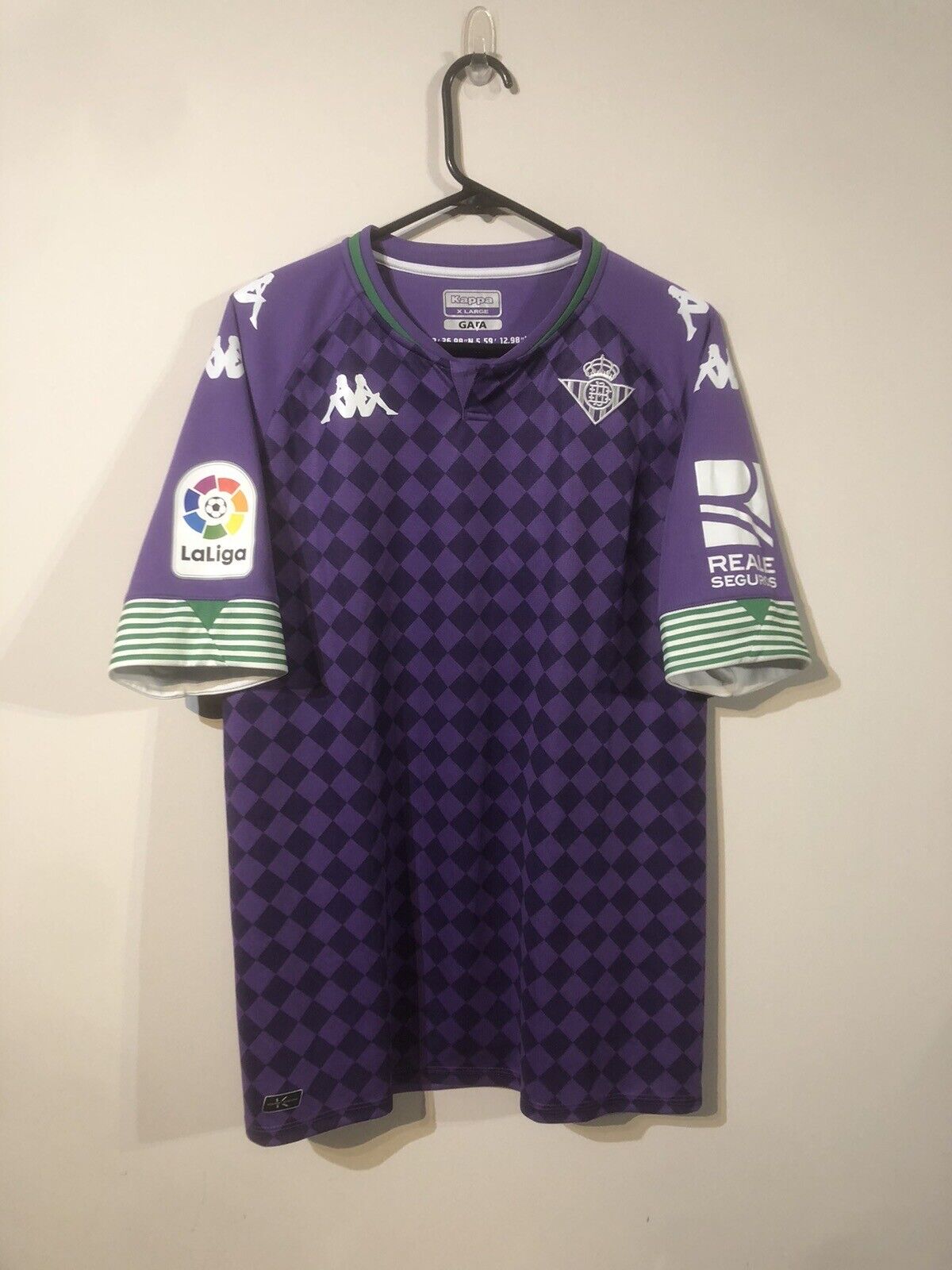Fekir #8 Real Betis X-Large Kappa Kombat 2020/21 Away Football Shirt