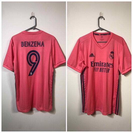 Benzema #9 Real Madrid 2020/21 Large Away Football Shirt Jersey BNWT