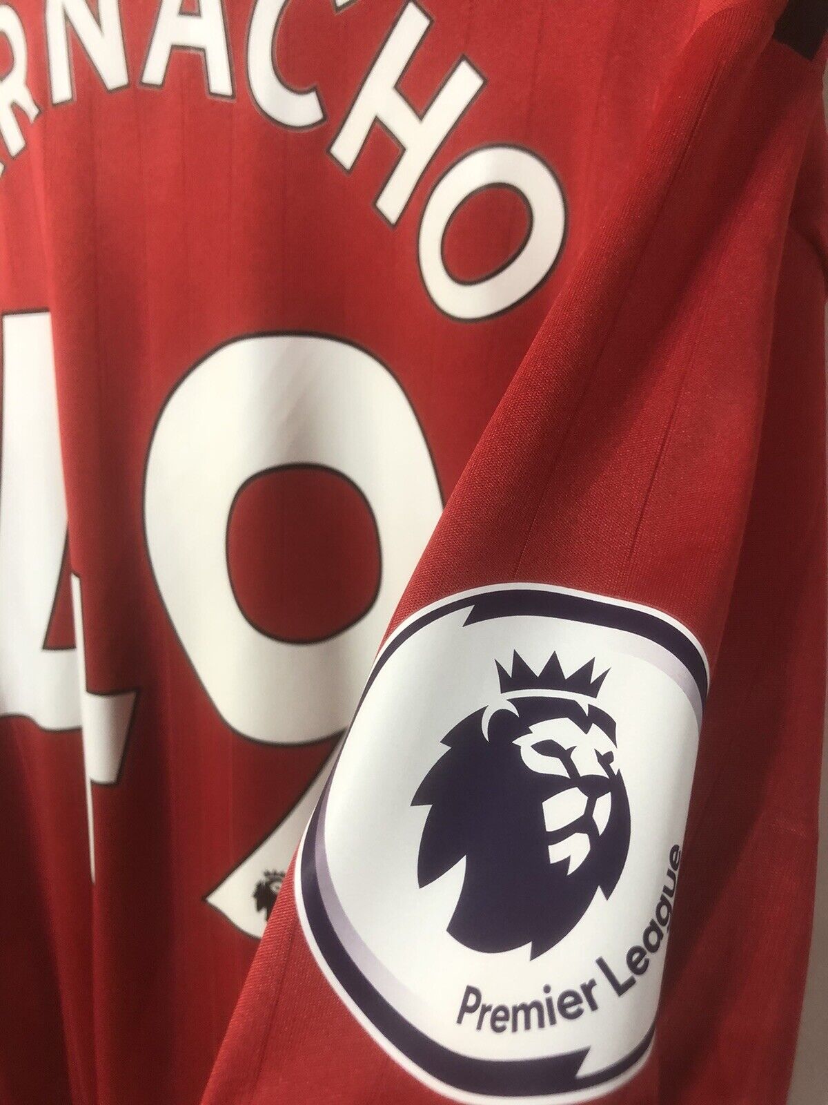 Garnacho #49 Manchester United Large L/S BNWT 2022/23 Home Shirt