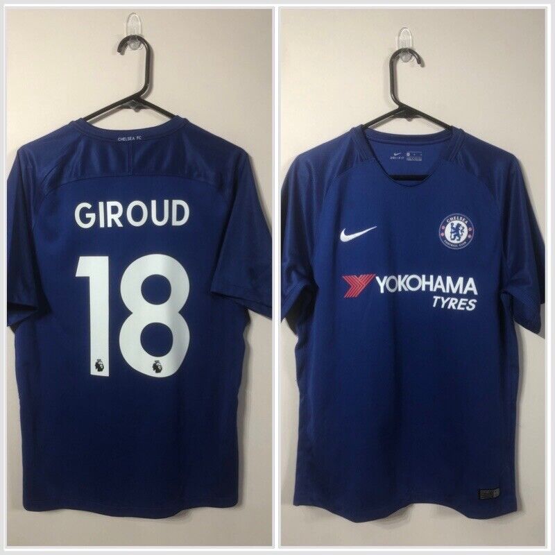Giroud #18 Chelsea Medium 2017/18 Home Shirt Nike Excellent Condition