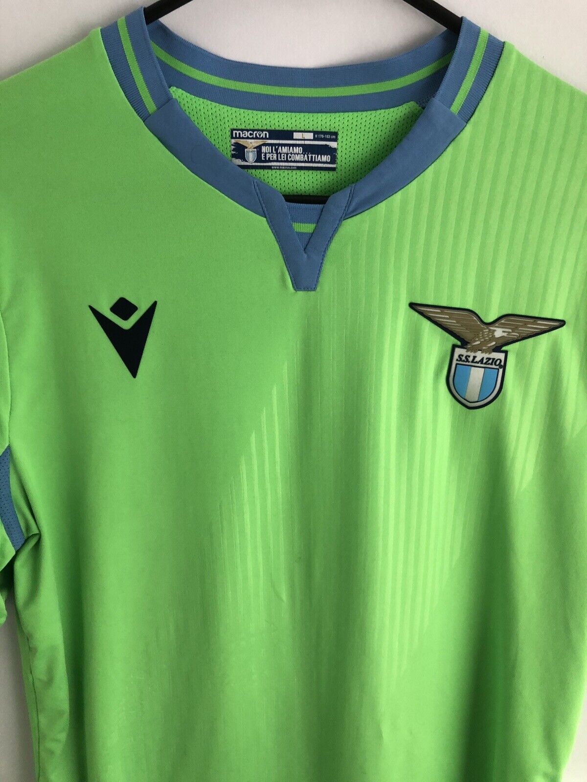 Lazio 2019 20 Away Large Shirt Macron Excellent Condition