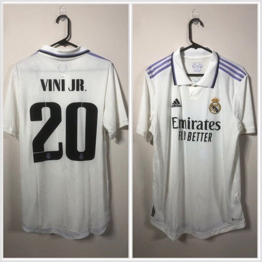 Vini Jr. #20 Real Madrid 2022/23 Home Large Authentic Football Shirt Adidas BNWT