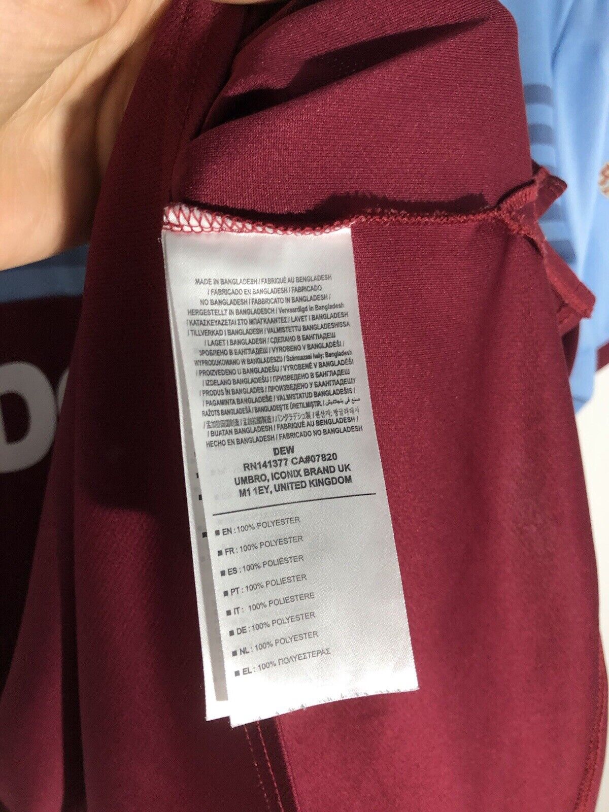 Noble 16 West Ham United 2019 20 Medium Home Shirt Umbro Excellent Condition