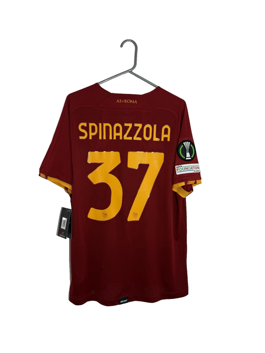 AS Roma Spinazzola #37 2021/22 Large Home Shirt New Balance BNWT MT130210