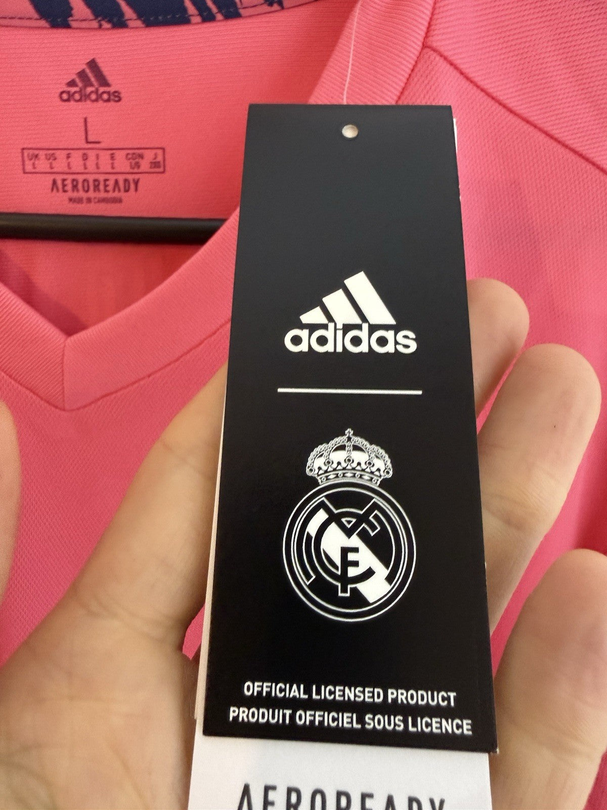 Real Madrid Vinicius Jr #20 2020/21 Large Away Football Shirt BNWT GI6463