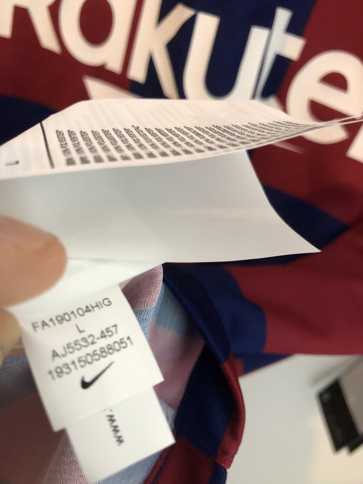 Barcelona Griezmann #17 2019/20 Large CL Home Shirt BNWT AJ5532-455