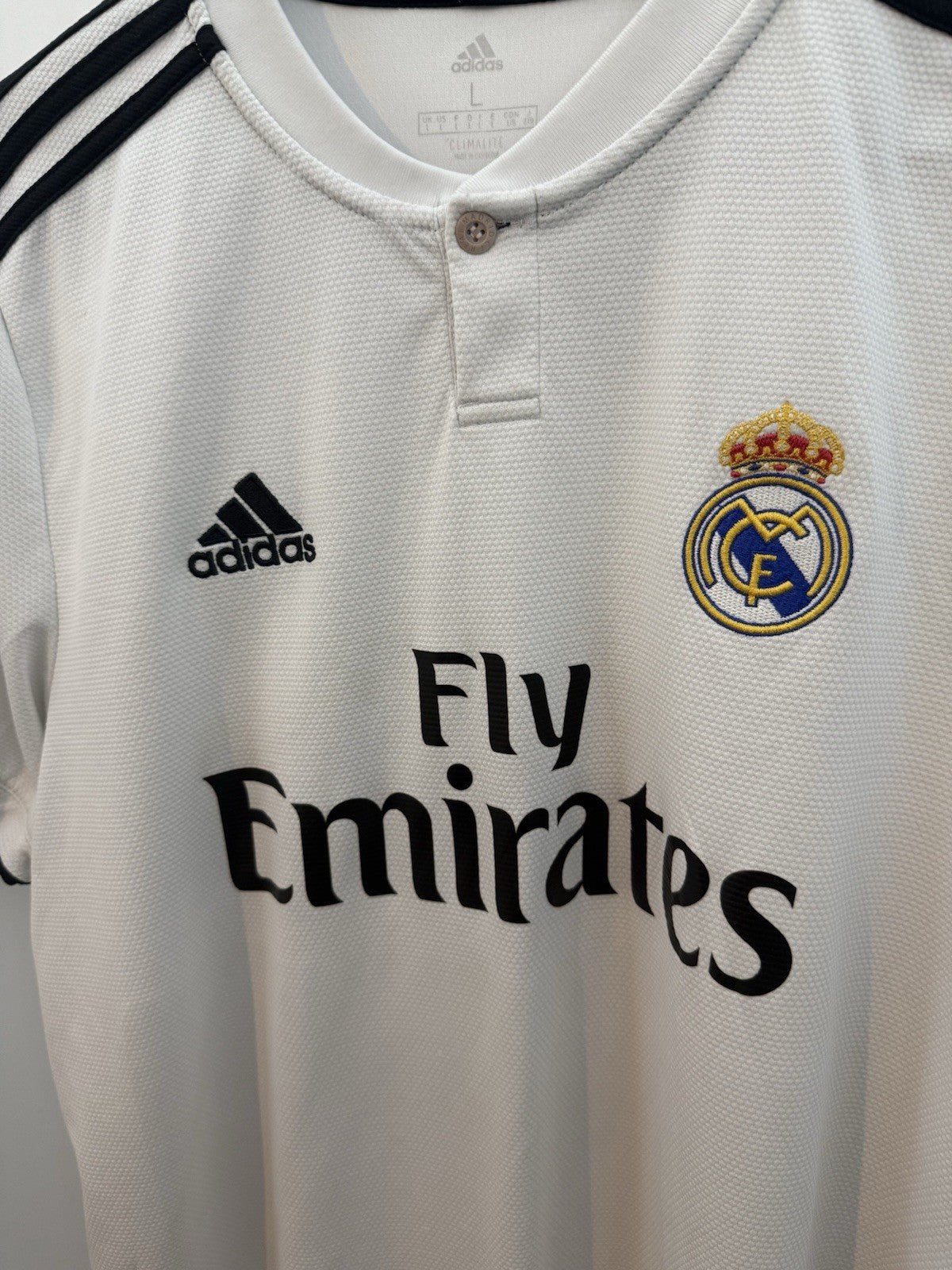 Real Madrid Carvajal #2 2018/19 Home Large Shirt Very Good Condition DH3372