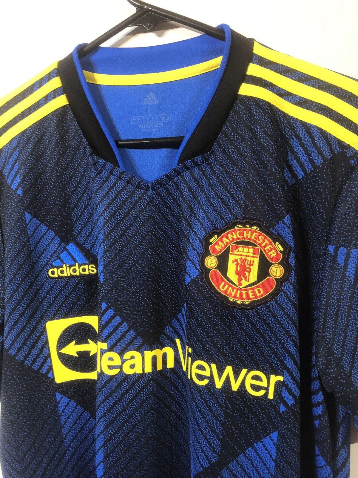 Rashford #10 Manchester United Large 2021/22 Euro 3rd Adidas Excellent Condition