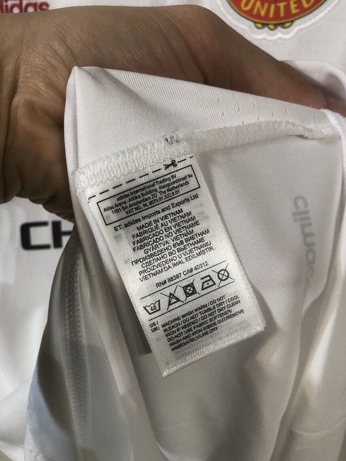 Smalling #12 Manchester United 2015/16 Away Euro Medium Football Shirt BNWT