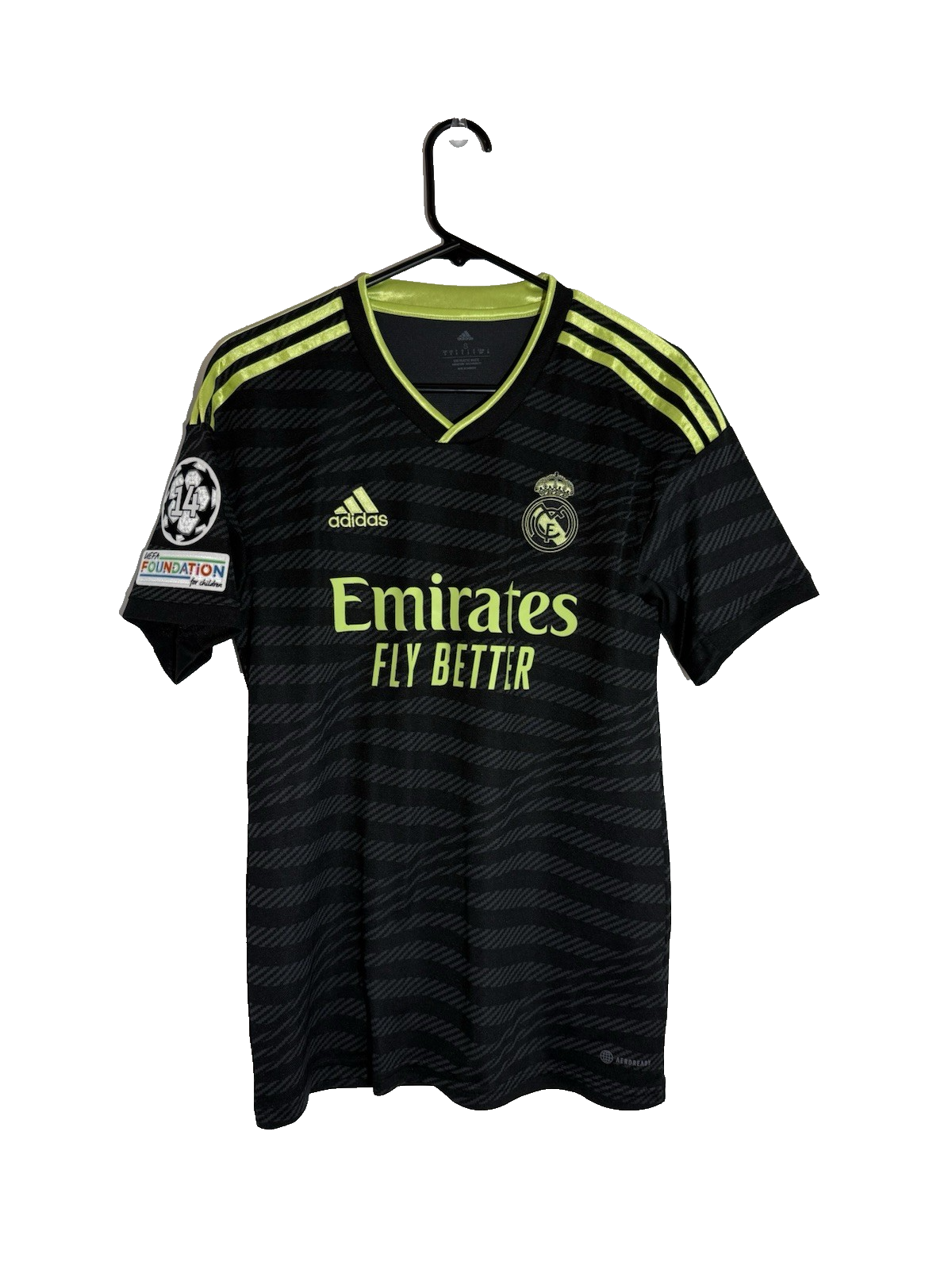 Real Madrid Rodrygo #21 2022/23 Small 3rd CL Shirt Excellent Condition HI1656