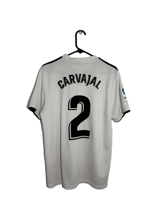 Real Madrid Carvajal #2 2018/19 Home Large Shirt Very Good Condition DH3372