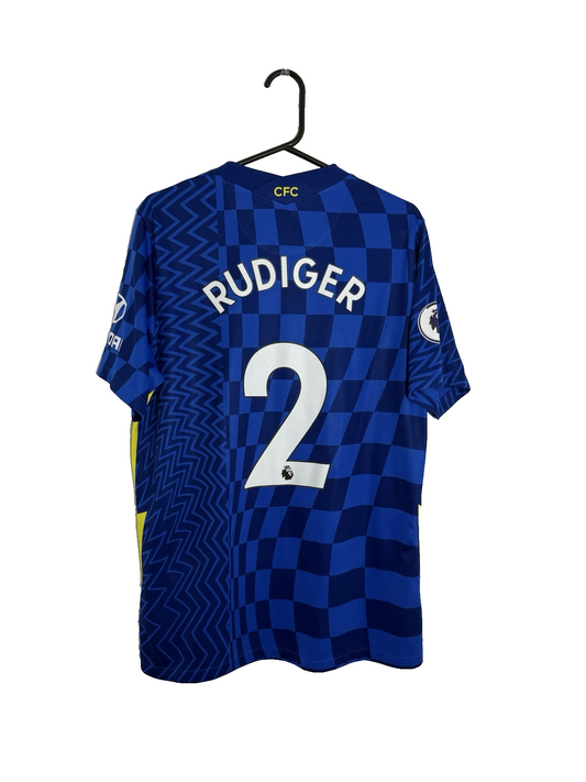 Chelsea Rudiger #2 2021/22 Large Home Shirt Excellent Condition CV7889-409