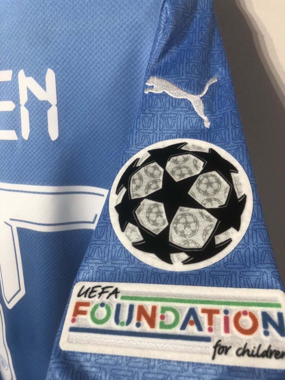 Foden #47 Manchester City 2021/22 Medium Home Champions League Shirt Puma BNWT