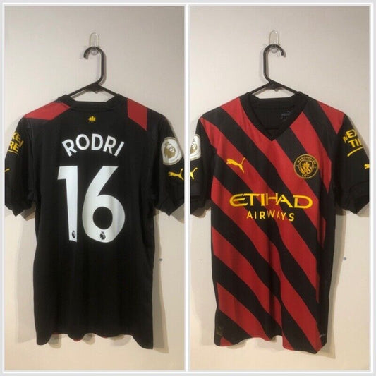 Rodri #16 Manchester City Treble 2022/23 Medium Away Shirt BNWT