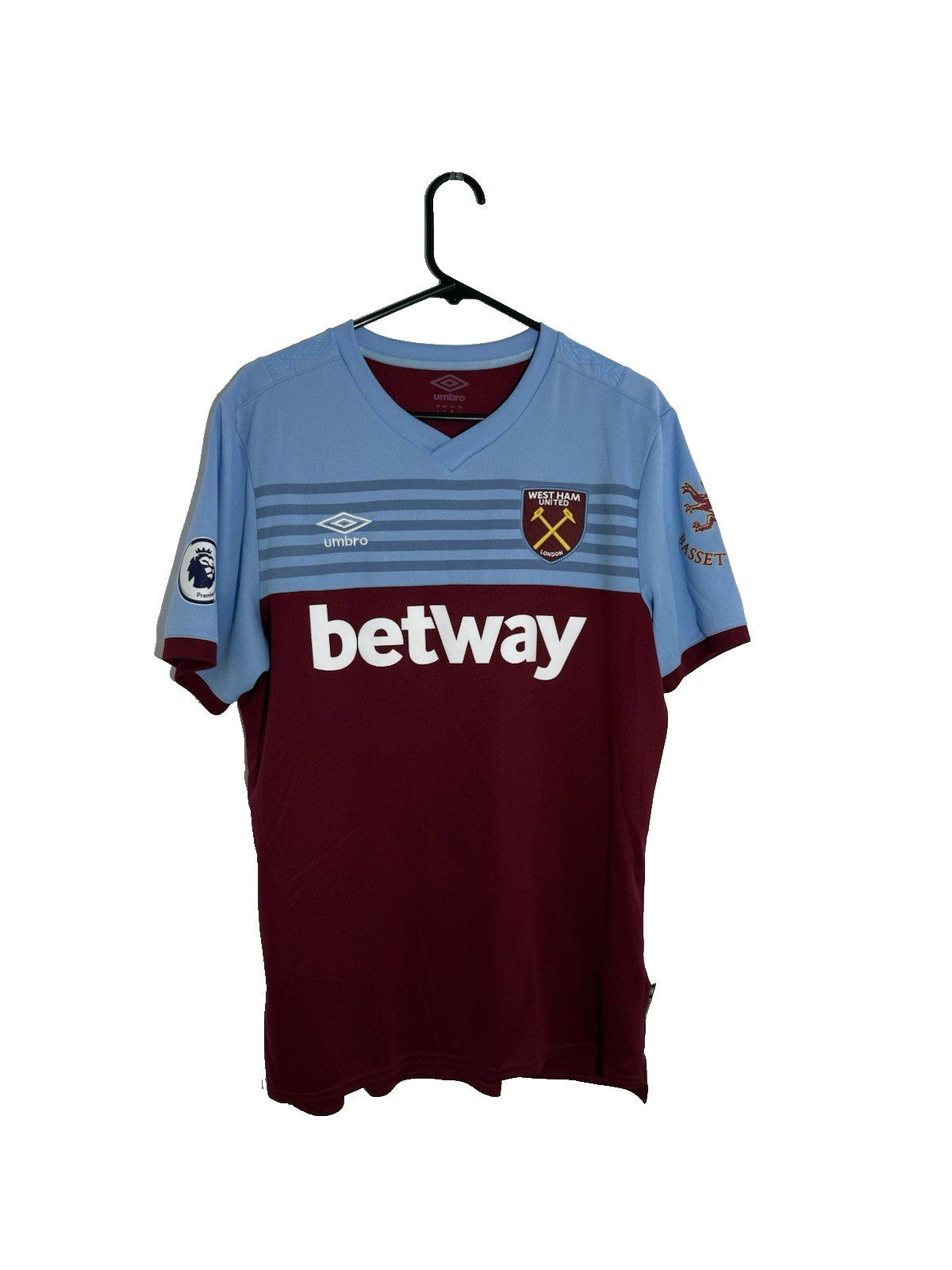 West Ham United Noble #16 2019/20 Large Home Shirt Umbro Excellent Condition