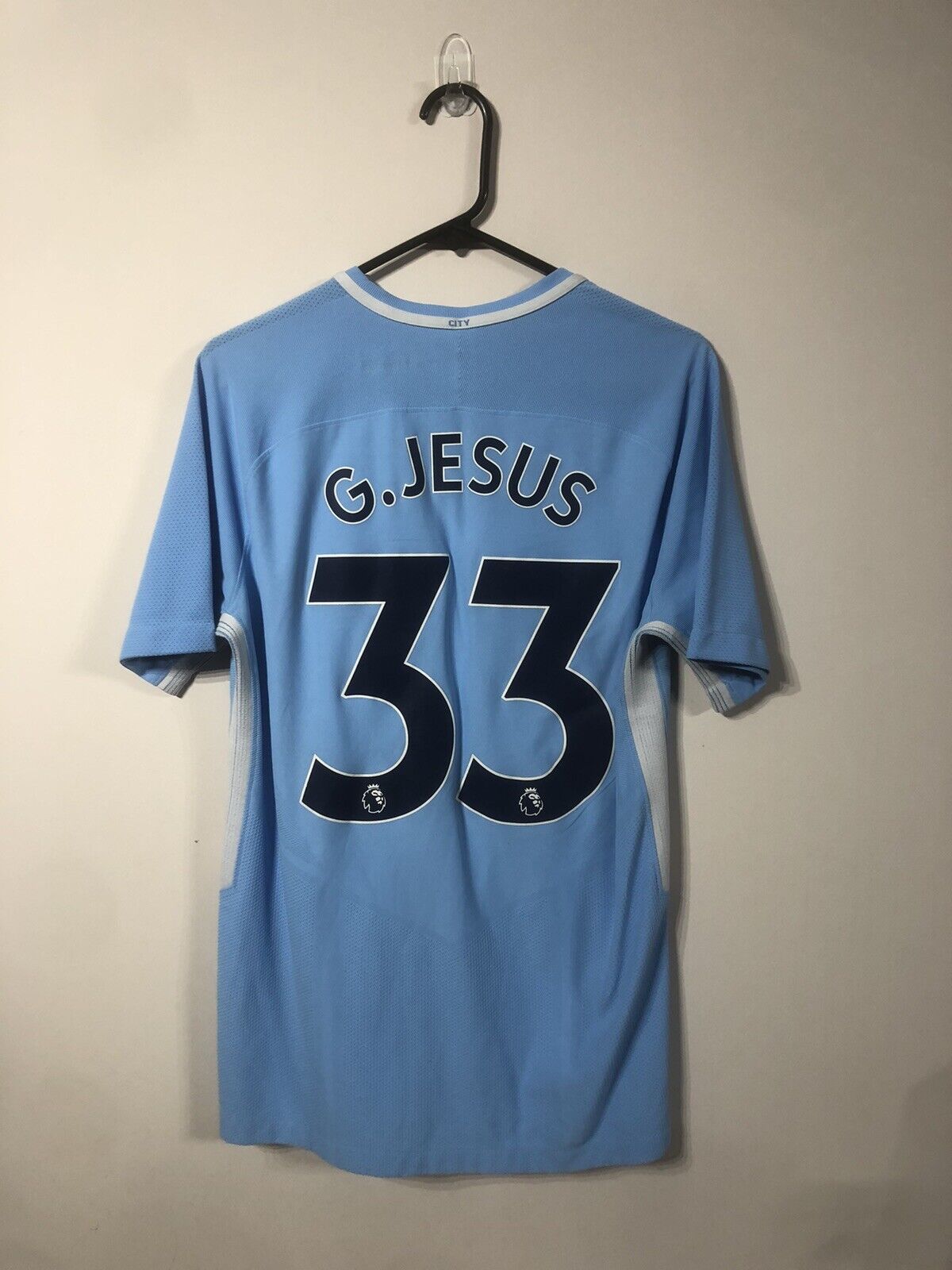 G. Jesus #33 Manchester City 2017/18 Medium Aeroswift Home Shirt Excellent Condi