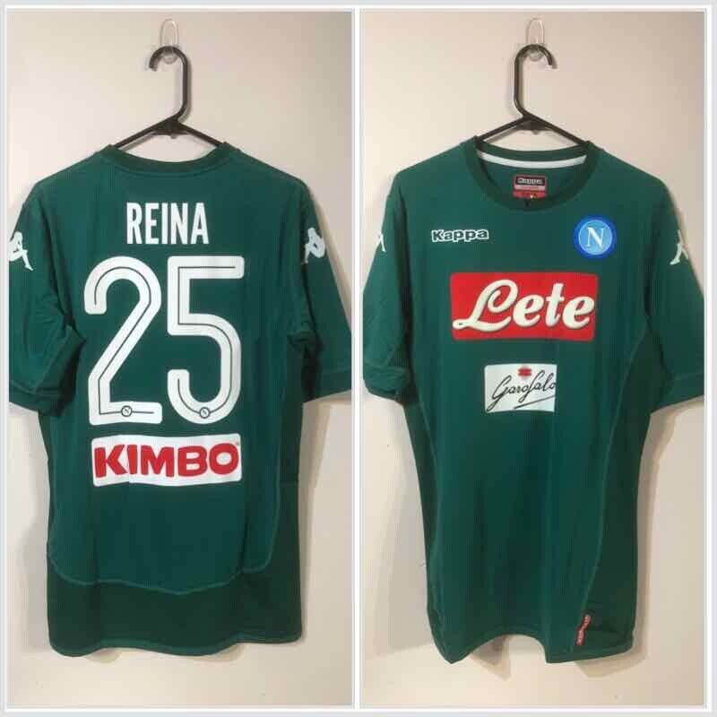 Reina #25 SSC Napoli 2017/18 XXL Goalkeeper Kappa Kombat Slim Home Shirt BNWT