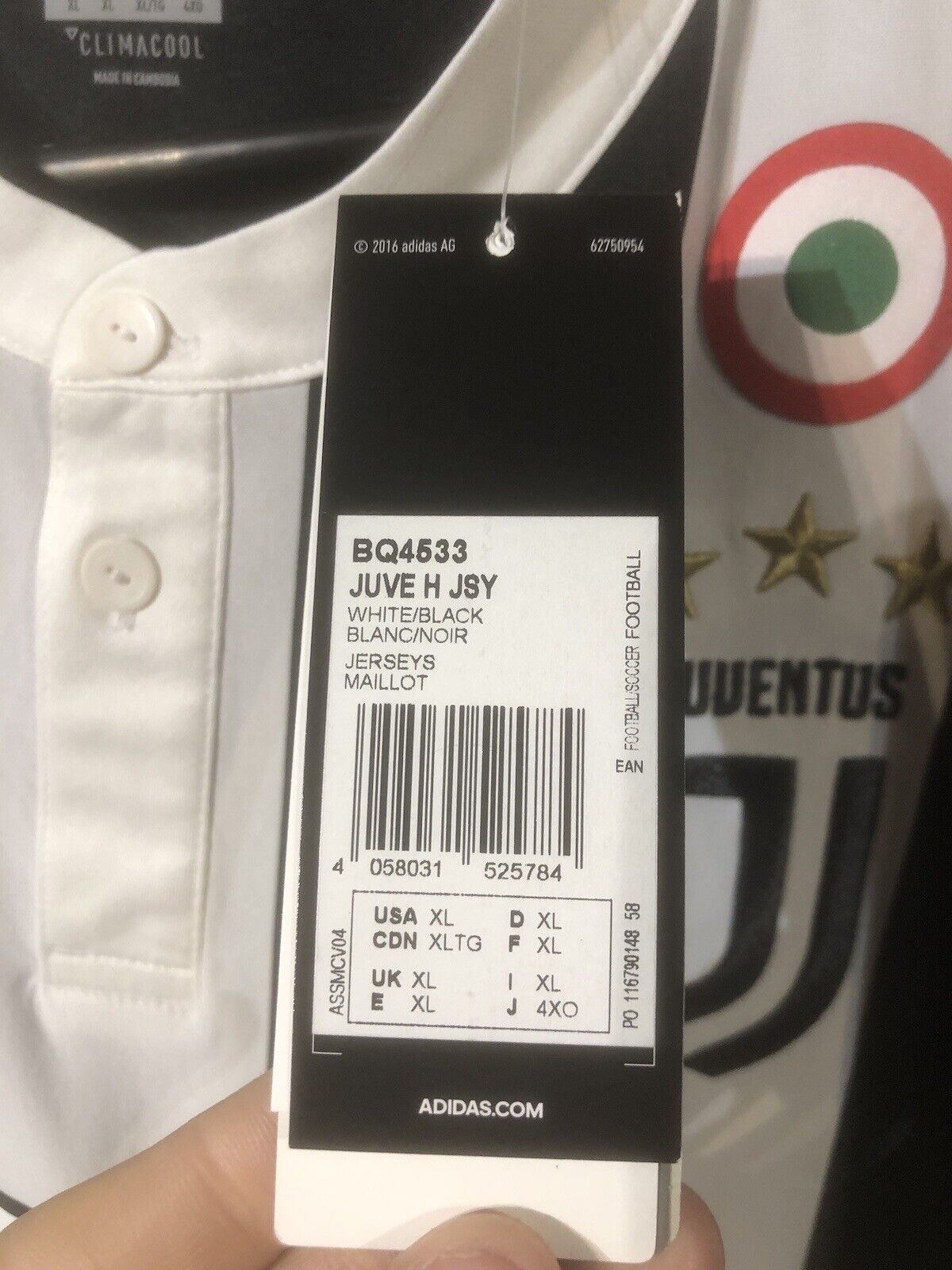 Higuian #9 Juventus 2017/18 Home X-Large Football Shirt Jersey Adidas BNWT