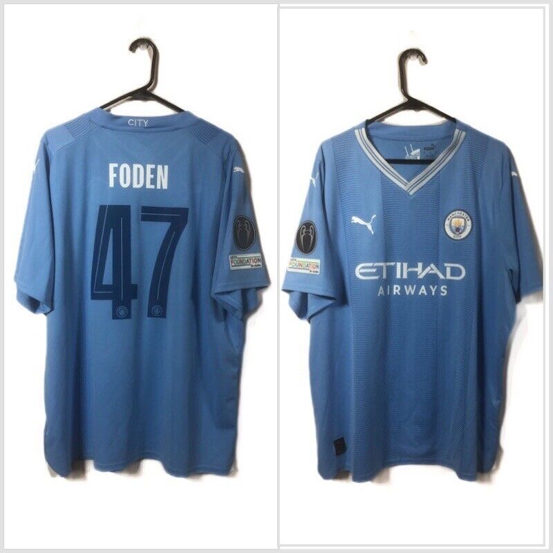 Foden 47 Manchester City 2023 24 XXl Home Shirt Excellent Condition 770438 01