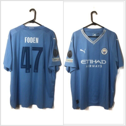 Foden 47 Manchester City 2023 24 XXl Home Shirt Excellent Condition 770438 01